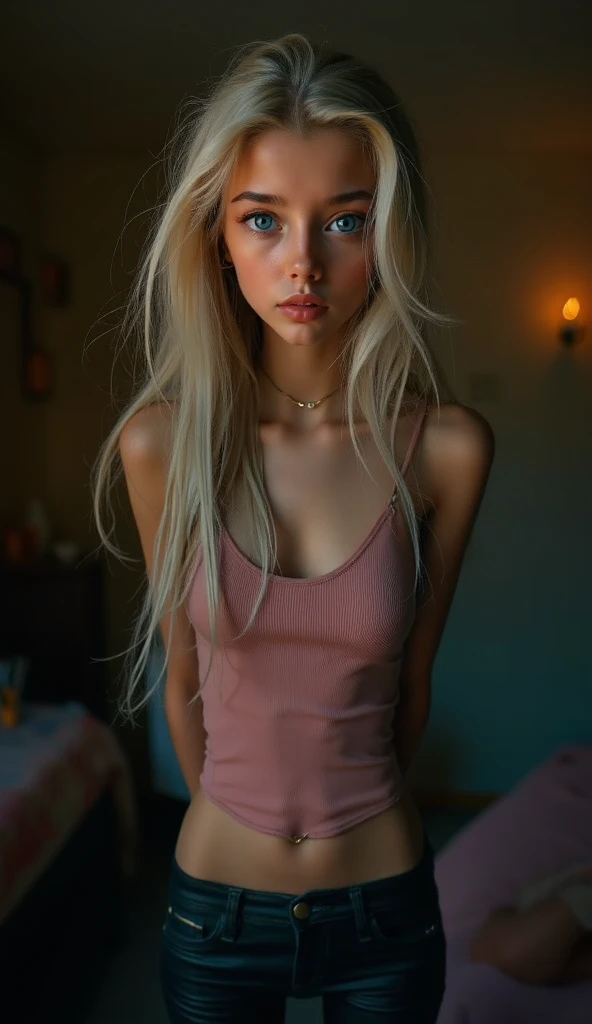 masterpiece, best quality, 2girls, (closeup), 18yo teen, slim, small breast, naked breast, nipple, wasteland, grey, desolate, watercolor, ((topless:1.4)), ((small breasts:1.4)), (flat cheast:1.3)),