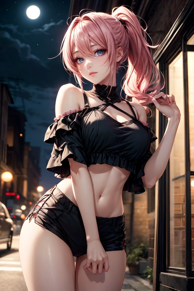 (highest quality,4K,8k,High resolution,masterpiece:1.2), Very detailed, (Realistic,photoRealistic,photo-Realistic:1.37), cute, Bunny girl, One female, Hair Color, tattoo, Bright colors, Soft Lighting, Bokeh