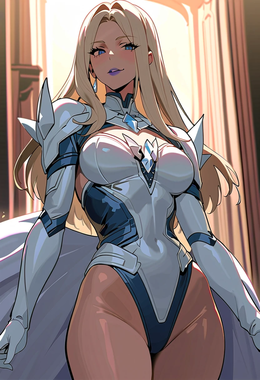 platinum blonde blue eyes shoulder length hair beautiful soft smile feminine graceful girl