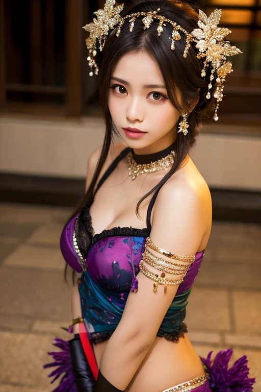 最high quality、high quality、best image quality、8K、最High resolution、High resolution、最high quality、masterpiece、RAW photo、group photo、realistic雰囲気、(detailed face)、(fine hands、thumb1reference4)、(beauty of japan )、very nice face、beautiful face、((複数girl))、((dance passionately and intensely2people々girl))、((美しい日本girl))、(日本people女性), ((18 year old beautiful girl))、(glossy black hair)、(long straight hair)、whole body、(round chest)、athlete'body of、(shiny skin)、(Fair skin)、realisticなpeopleの肌、realisticなpeople体構造、perfect body, perfect face, perfect hands, perfect fingers, perfect lips, perfect eyes,perfect teeth、perfect background, perfect atmosphere, professional quality, perfect photo, high qualityのオクタン価レンダリング, high qualityのベクター, Super detailed,transparent skin,looking at camera、(realistic、photoreal:1.37)、natural soft light、photon mapping、2My eyelids are heavy、 The shape of the nipple is clearly visible、The shape of the genitals is clearly visible、The whole city feels like a festival、carnival、((transparent iridescent metallic(Arabian national costume、jewelry accessories、veil))、Dance dynamically