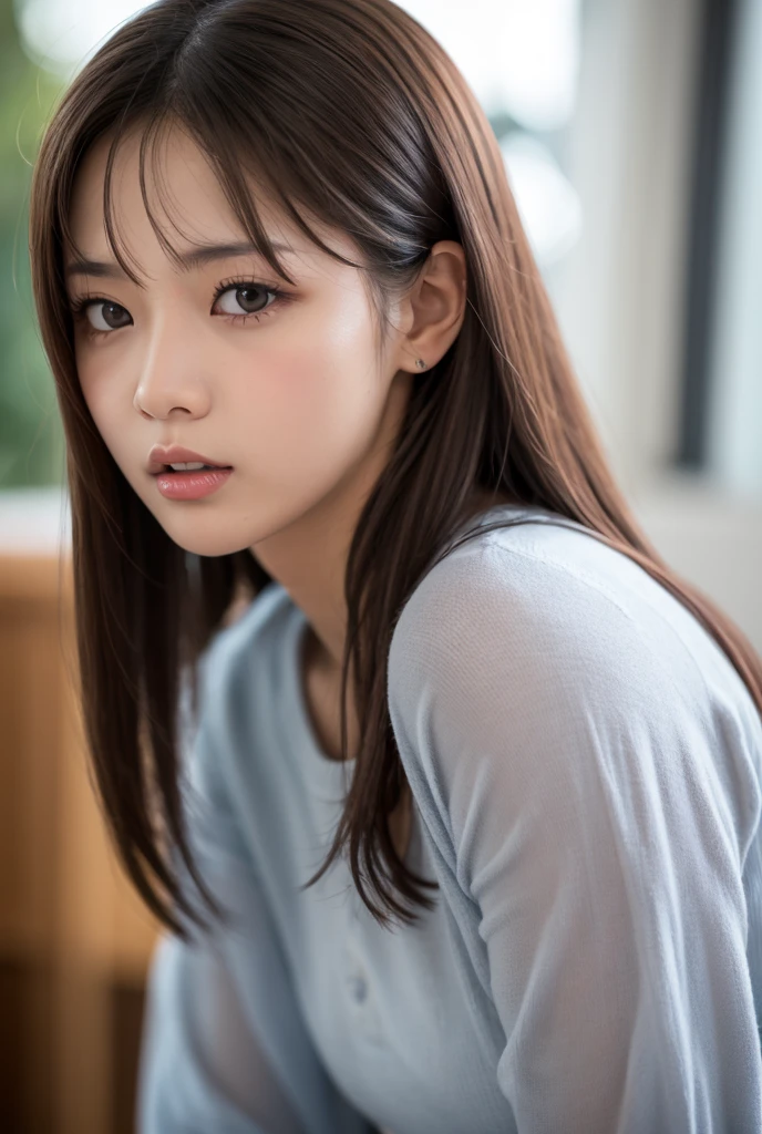 masterpiece, wonderful, high quality、high resolution、High resolution、超A high resolution、realism、Real Stick、Photorealistic、Raw photo、, ((woman)), Indifference, Seriousness, bangs, (assassin), White clothes、Degrees of Freedom:1.8、Accurate anatomy、Realistic textured face and skin、Accurate anatomy:1.3、