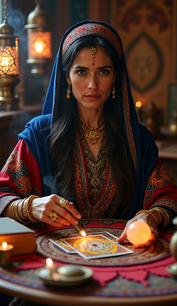 femme du moyen âge faisant un homme
