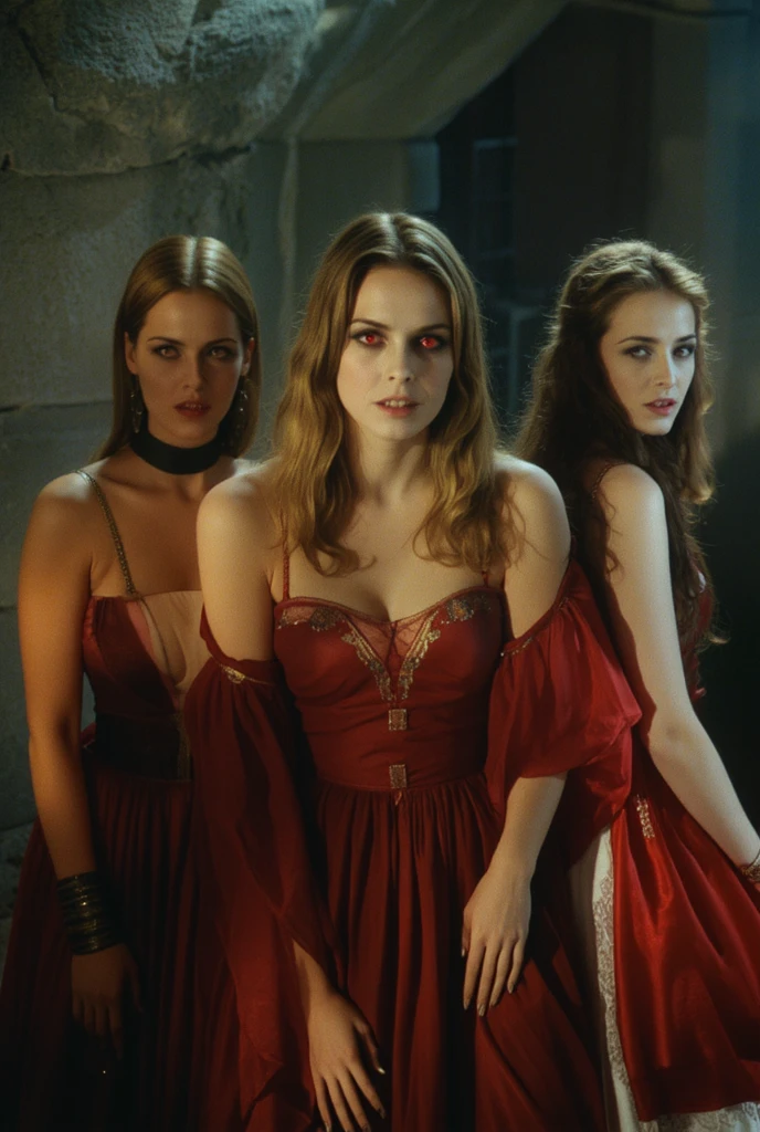 a group of low-class prostitutes wearing provocative tunic dress,vibrant brothel,european medieval period era,chiaroscuro lighting,rich color palette,intricate details,cinematic composition,moody and atmospheric,masterpiece,ultra-detailed,hyper realistic,8k,dramatic lighting,warm color tones
