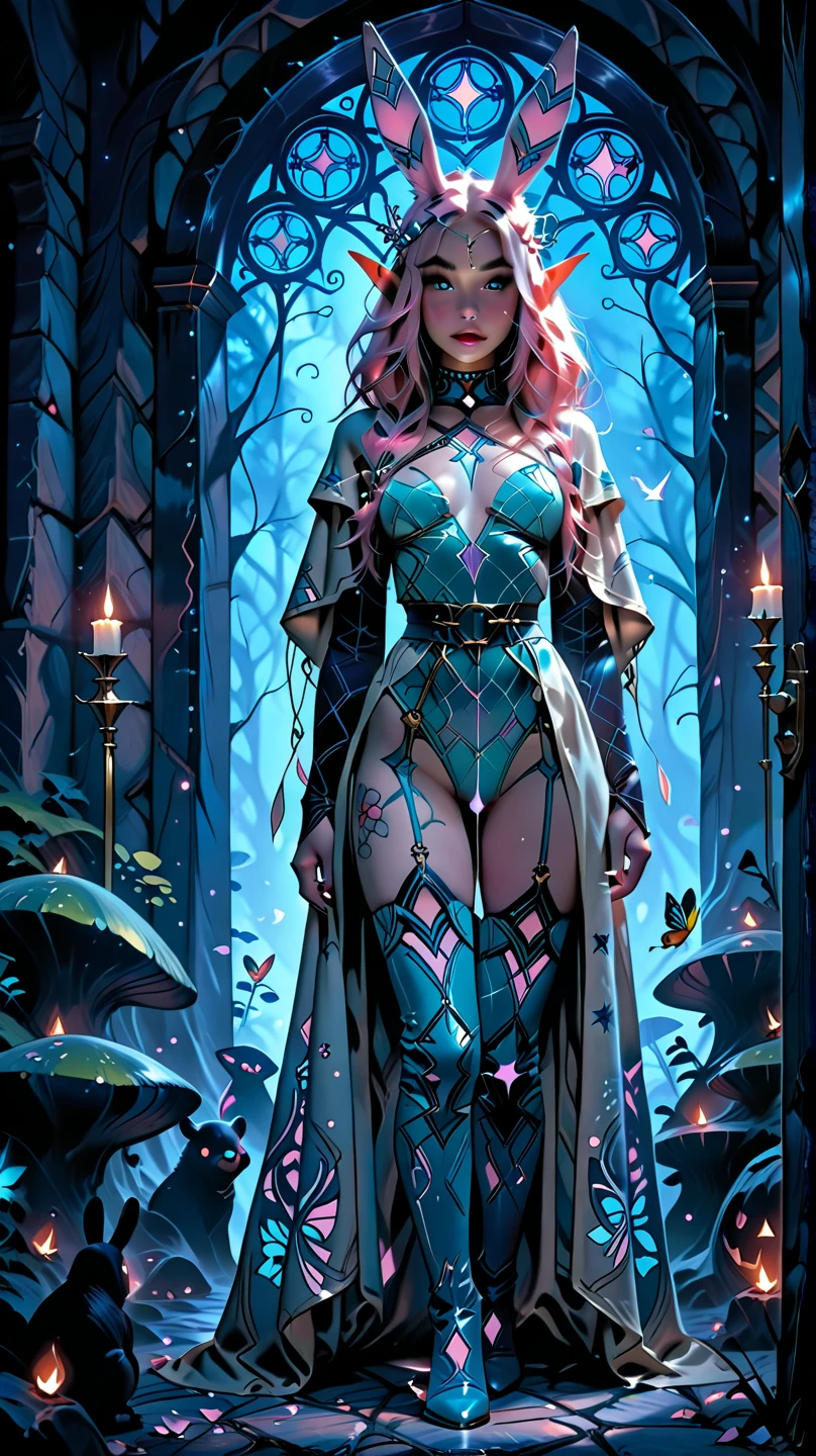 ((Full body photo, standing, feet on the ground)) A glorious sunrise,Stars, heart, Spectrum Rainbow, Background, in chic lavender white mint hair, pastel, mixed-language_SMS, (beautiful and clear background:1.2),, fantastic paintings , High detail eye lace, Long pigtails, braid, cosmos, galaxy, Long Hair, cool hairstyle, Plant flora, Loving, Love, ultra detailed hair, Best Quality, hig quality, high-resolution, detail enhancement, ((most beautiful image in the world)), Masterpiece, Best Quality, High Quality Detail Enhancement, ((most beautiful image ), Shiny hair, ultra chic dress print, Stampa Flores, tights in a mesh,, art by stjepan sejic, art by j scott campbell, art by guillem march, art by citemer liu, 4k, high-resolution, comic book character, comic, high quality detailed, style of ::2.0 comix illustration style,tatoon style, hig quality, high-resolution, detail enhancement, 8K, HD, Best Quality, hig quality, high-resolution, detail enhancement, 8K, HDR, Sharp focus, Ultra Detailed, Perfect lighting, Curvy Body, Lush breasts, Curvy hips, Sits