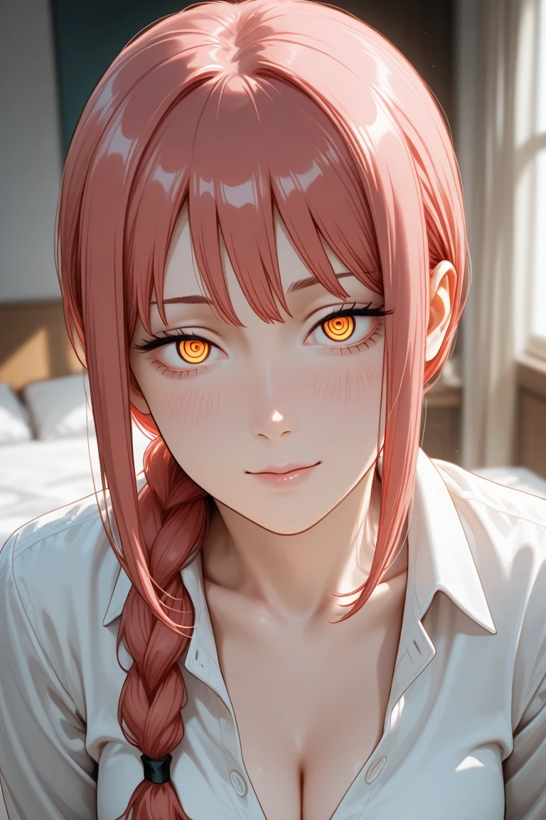 Sexy makima chainsaw man sei down mouth open