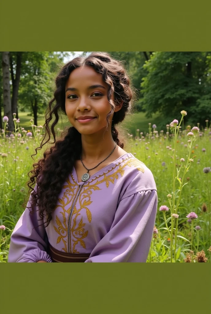 analog film photo, photo of a young elven girl, 18 years old, elf ears, cyan eyes, curly brunette ponytail, black skin, freckles, Amazonian stature, voluptuous hourglass figure, busty bosom, narrow waist, full hips, big plump buttocks, wearing a linen sun dress, strolling through a sunny fantasy landscape, RAW Photograph, dslr, soft lighting, high quality, film grain, Fujifilm XT3, detailed skin with visible pores, insane details, masterpiece, 8k, 35mm photograph, dslr, kodachrome, faded film, desaturated, grainy, vintage, Lomography, stained, highly detailed, found footage, close-up shot, elven ears
