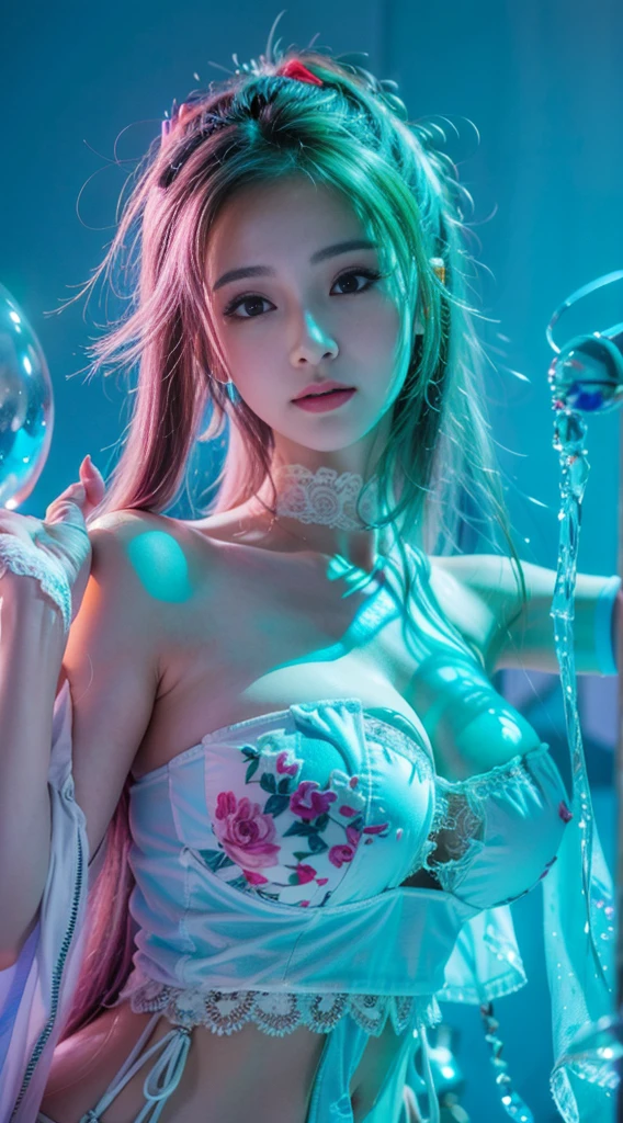 (Best Quality), ((Masterpiece), (Details: 1.4), 3D, HDR (High Dynamic Range), Ray Tracing, NVIDIA RTX, Super Resolution, Unreal 5, Subsurface Scattering, PBR Textures, Post Processing, Anisotropic Filtering, Depth of Field, Maximum Acutance and Acutance, Multilayer Textures, Albedo and Highlight Maps, Surface Shading, Accurate Simulation of Light-Material Interactions, Perfect Proportions, Octane Rendering, Bicolor Light, Large Aperture, Low ISO, White Balance, Rule of Thirds, 8K RAW, Pink puffiness, NSFW, (Kpop idol), ((five girls licking each other's breasts)), (crowd watching), hands touching breasts, kneeling, posture, exposed, seductive, sexy, poor, , movie, tears, teardrops, (torn clothes: 1.9), (transparent wet clothes: 1.8), (see-through parts: 1.8), charming leg temptation, bare shoulders, real rain, wet hair,.. Wet transparent pajamas, wet torn panties, breasts coming out, sweaty skin, blushing, (cum in face:1.4), (cum in tits:1.8), (cum in ass:1.4), (on stage), (he's wet), (panties half off)