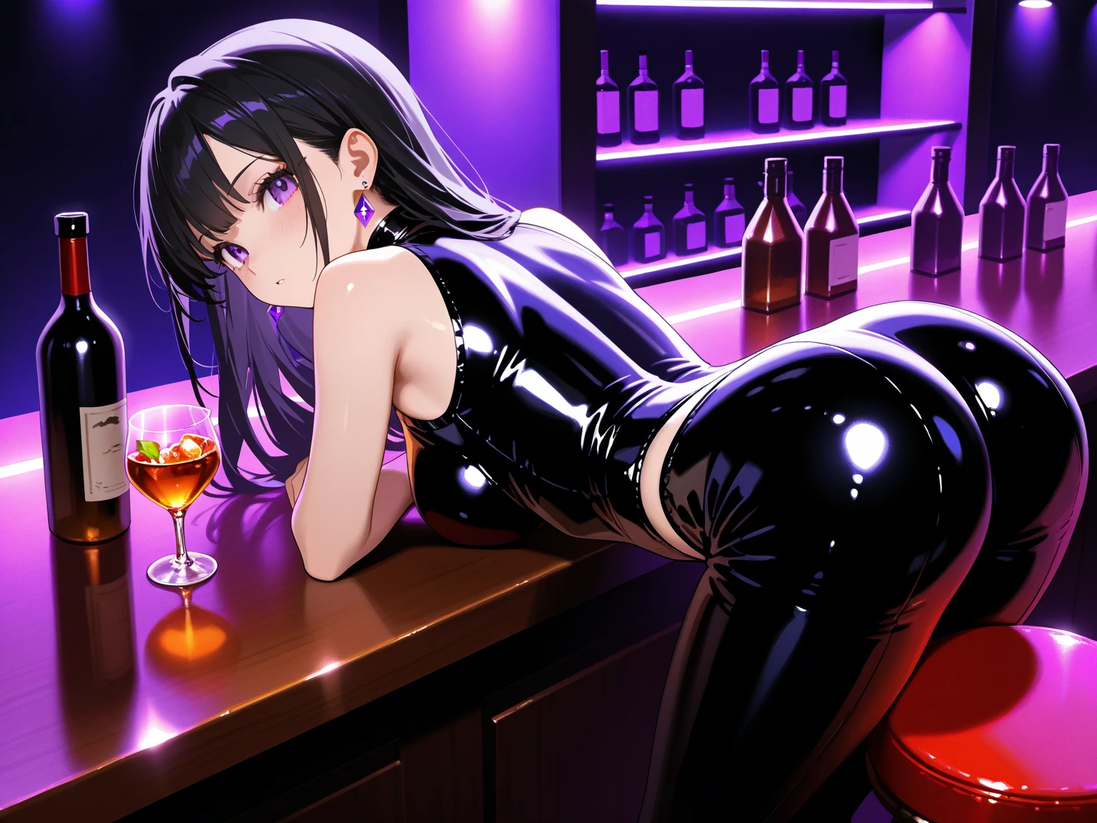 (Best quality: 1.3), (Masterpiece: 1.3), (Ultra Detail: 1.3), (wallpaper, 1 girl, sitting: 1.1), ,([diamond:1.3|eyes]:1.2), ([opal:1.9|gradient_hair:1.1]:1.2), (hair dripping:1.1), (detailed hands and fingers:1.2),(detailed super oily shiny skin:1.1),([wet:0.8|mucus]),oily shiny thighhigh,colorful, looking at viewer, red eyes,,uniform,white background, full body,corrpution