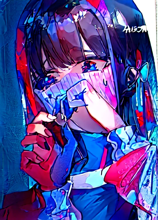 (((masterpiece) (((((Highest quality))))((high resolution))))), Very detailed, Ultra-realistic, )、、locker room、Open shirt、White Bra、White panties、Brown Hair、、、Change of clothes、((Expressionless))、From above.stand、Look away.Yellow Eyes、((((Gaze Down))))、adult、Do not look at the front