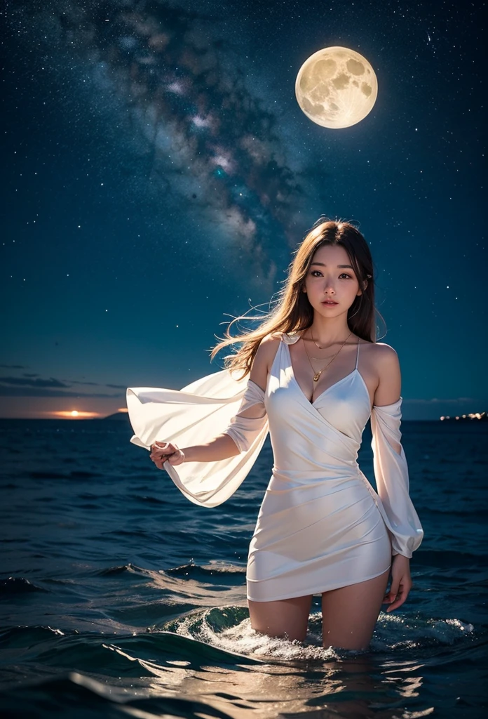 (Best quality,4K,8K,A high resolution,tmasterpiece:1.2),ultra - detailed,(actual,realistically,realistically:1.37),sporty attire,eBlue eyes,White hair,Curly-haired beauty,Her figure is the golden ratio of the human body,Fair and flawless skin ,kosmos,Interdimensional Traveler,Glowing blue portal in the background,glistening stars,galaxias,The space-time continuum,Cosmic dust floats around her,celestial glow,EtherealBeauty,with a calm expression,captivatinggaze,Interstellar Travel,Colored nebulae,dreamlike landscapes,otherworldly beauty,undying,vibrant with colors,vibrant tones,Lighting light,in pastel shades,Artistic creation,masterful brushstrokes,enchanting atmosphere,Surreal atmosphere,harmonious color palette,Cosmic energy flows through her,The body radiates light and energy,Wonderful atmosphere,otherworldly beauty,Enchanting aura,Universe secrets revealed.