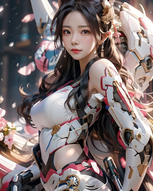 ((NSFW:-0.9, (nipple:-0.9), Acutance:0.85, White and Red, Mystic sight, (many Dazzling flush lights with lens flares), Luminous Particles, many colorful Lights )) . best quality, (masterpiece:1.3, ((realistic and photorealistic with touch of rawness:1.37)), ultra detailed:1.3) . (Amazing KAWAII Idols Walking on stage), ((Extremely detailed (KAWAII face variations)) with joyful expressions), { oiled ivory skin | Overflowing Biomechanical HUGE and HEAVY boob | pretty hips | (Exquisitely White dress with back cutouts) | Full of flowers covering girl's body | long hair:-0.8 }, { (Visible naked backs with Overflowing sideboob) | ( Walking on stage with Red highheels, large crowd:1.4) } . (((Ass focus, butt crack))), Whole Body proportions and all limbs are anatomically accurate .