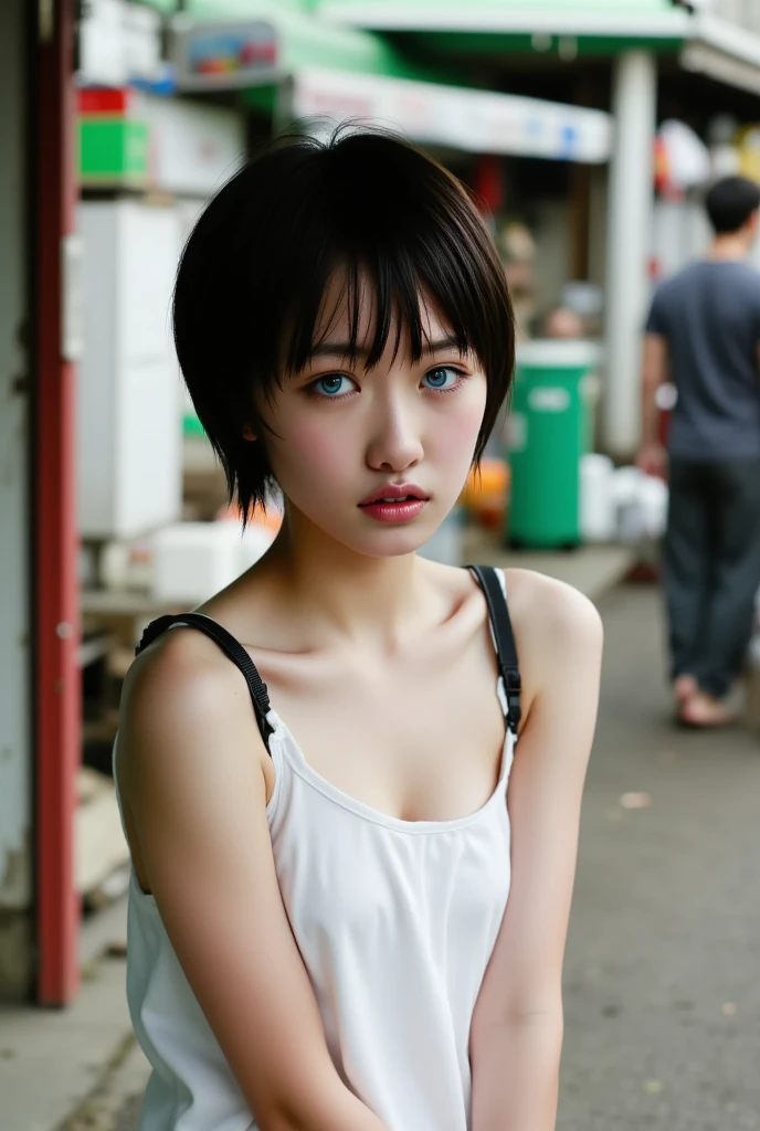 (((Naked girl riding a bike、The man who ordered it)))、(High resolution:1.3), (16k, Photorealistic, Raw photo, Best image quality: 1.4), Japanese, (One Girl), (Black-haired、short hair:1.3), Beautiful Hairstyles, (Realistic Skin), Beautiful skins, attractive, 超A high resolution, Surreal, High detail, Golden Ratio, Highly detailed cute girl,(20-year-old)