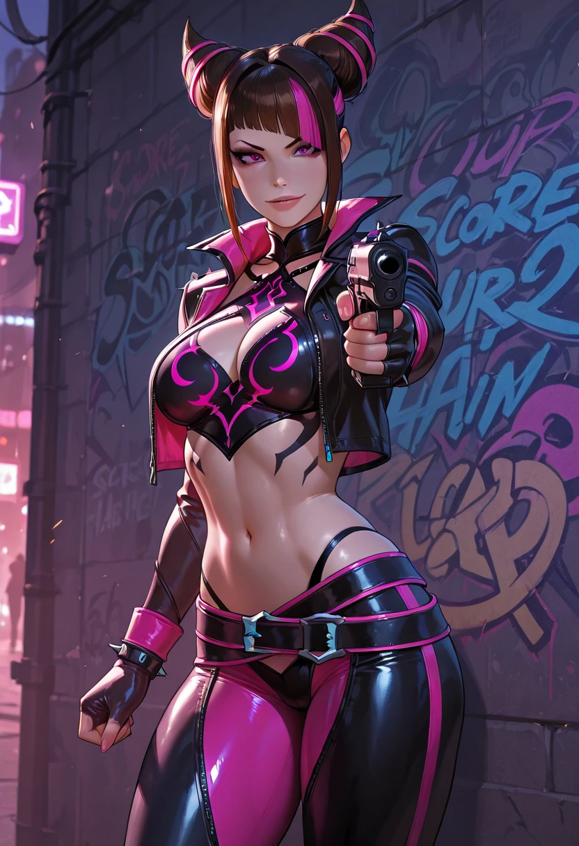 girl, beaming colors, bright colors, brilliant colors, burnt amber, cooper color, dark pink colors, dark vibrant colors, dark purple, dark pink, dark violet, electric colors, futuristic, realistic art --niji --q 0.25