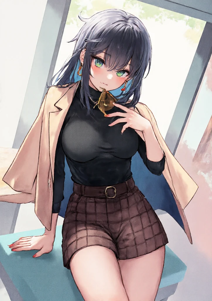 masterpiece, Highest quality, 1 person,( Large Breasts,Are standing, View your audience,),Detailed Background、A person who writes in detail、Accurate human body、Knowledgeable person、Accurate 5-finger,Mature Woman,Thighsが太い,Cruby Body,allmind,Long sleeve、Thighs、alone,((Oversized hoodie,)),slave collar,