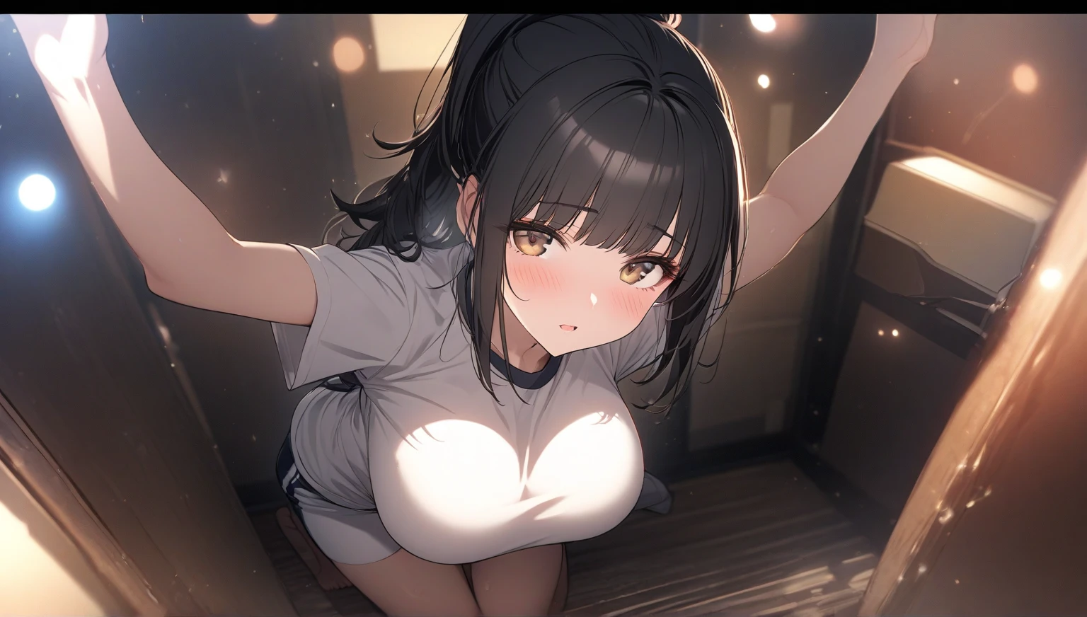 Anime girl with big ass sitting on the floor in room, (arms behind head: 1.8),Beautiful anime girl crouching, Anime girl crouching, (software) Safe at Work, a hyperRealistic , hyperRealistic , , Half Yamada, Realistic , Gwaiz, thick, Enchanting anime girl, tits, Naughty,(Hands on hips),(Put your hands on your hips),(masterpiece), (One serious civil service commissioner: 1.3), (Super thick and plump body: 1.3), (Huge breasts and buttocks)), (Small Head: 1.2), (Very small uniform)), (Shiny skin: 1.2), (A speech while crouching in the stands in the schoolyard in the morning)), {fat},1boy, penis, doggystyle, from behind, spreadassms, chubby body, fat body, short,ultra detailed, masterpiece, best quality, blush, a woman, rolling eyes, open mouth, school girl, wearing , wearing glasses, classroom, sunset, light particles, hdr, brown grey hair, midium wavy hair, shiny hair, bang, single braid, clear grey eyes, Smiling Kiss, Tongue Out, アニメ ,orgasm face, sexual climax, bitch, back shot, back view, low angle, from below, back view, arched back, looking back, all fours, chubby body, BIG ASS , saliva, BBW, slender waist, anal, seiza, hands on head,white eyes, Hand Drawn, Showing Ass, Bobcut, Knee socks, (Super thick and plump body: 1.3), Butt sticking out, Close your legs, seiza, spread legs, pleated skirt, Stretch your arms back, long pleated skirt, I can't see your butt, Buttocks hide, Arms folded behind back, Super big butt, Awesome numbness , Plump , Chubby, Butt sticking out,