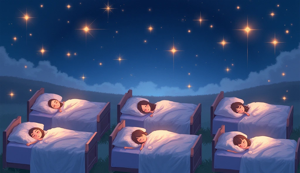 Giant Flower Bed Sleepover:
Have a sleepover in a giant flower bed, surrounded by petals that twinkle like stars.
