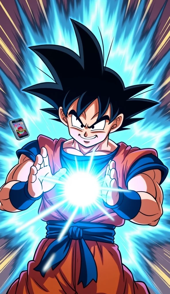 very super close-up image of the hands of Son Goku\(Dragon Ball\(manga\), muscular,shouting\) ,pose of Kamehameha, shooting a beam from hands,realistic art style, generate only hands