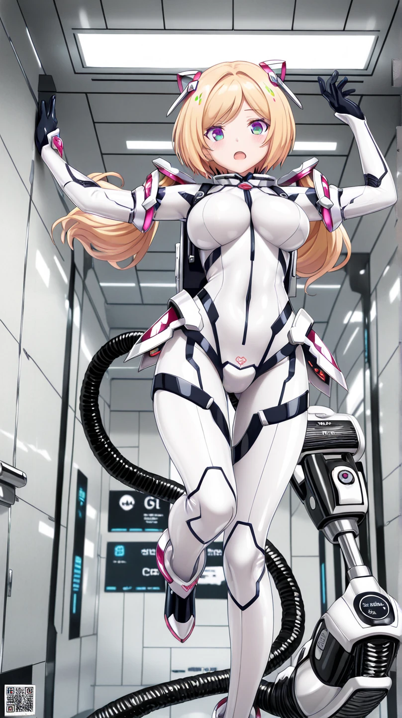 Various angles,Anime-style illustration of a nude woman, squat,8 heads,Perfect figure, Big Breasts,There is a cleavage,Pointed nipples,Raised genitals,Have pubic hair,Cyberpunk Anime Girl Mecha, perfect Anime Cyborg woman, ghost in the Shell'Art Style, Anime Cyborg, Git anime, Git, A mix of anime robots and organic matter, Digital Cyberpunk - Anime Art, ghost in the Shellスタイル, Cyborg Girl, Completely nude,Looking at me with a seductive look,Wet genitals,