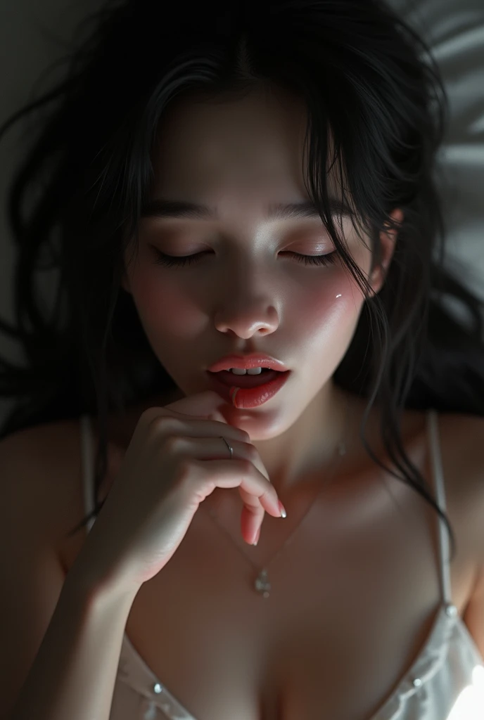 nsfw, moaning in pain, feeling pain, tears streaming, pain, crying in pain, crying, wet with tears, following pain, moaning in pain, frown of pain, top quality, masterpiece, super high res,(Octa-Render:1.4), highly detailed, professional lighting smile, masterpiece,(Japanese_girl_woman:1.1), Japanese, upper body white cutter shirt Top Quality,(Low Angle), Low Angle, Taken from Floor, High Definition,(Japanese_Girl_Woman:1.1),Japanese, Top half wearing white cutter shirt, cutter shirt very wet, nipples showing through cutter shirt, pubic hair black, legs spread wide, vibrator stuck in cunt ((Attractive Japanese woman's photo)), ((super detailed face, detailed lips, squinting eyes, double eyelids)), ((one girl)), (((( female genitalia fully visible )))), skin showing, sexual expression, white love juice flowing from cunt, legs spread wide, (((vaginal vestibule spread with fingers to show off))), Female genitalia wet and shiny, ((only one)), ((crotch open)), female genitalia fully visible, ((one)), very detailed, octant rendering, legs open, crouching
