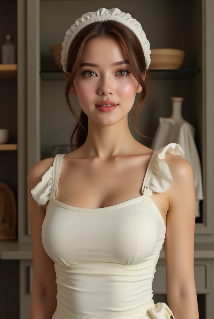 fashion model 20 years old [[[[close up]]]], [[[[neck]]]], [[[[Shoulder]]]], perfect eyes, perfect iris，perfect lips，perfect teeth，Perfect skin，White skin，Soft headlight，High Density Imaging Review，long black hair，（Face is clear and delicate），((white lace underwear))，((Sexy))，(((charming smile)))，((The background is the bedroom))，((Deluxe king bed))，best quality，masterpiece，（pastel colors：1.2）
