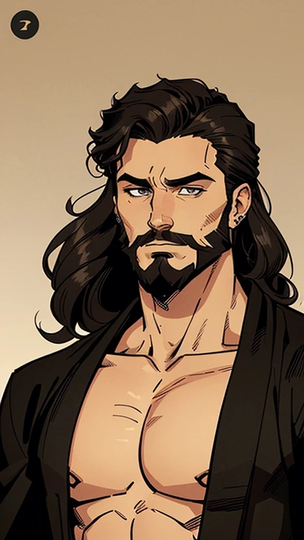 A mixed guys with long curly hair chasing after money