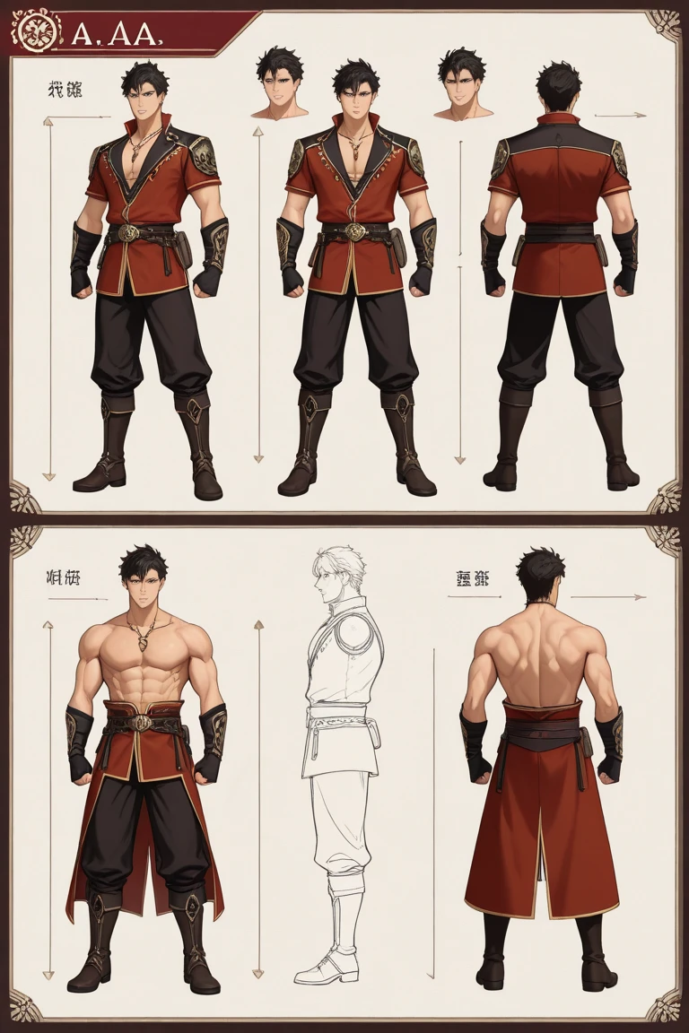 reference sheet:1.8,super details,high quality,master piece,A tall boy,Handsome face,a young man, tall, thin body, strong body, muscles, wearing only a grey loincloth, three-quarter angle, bare torso shoulders and legs, very long straight dark brown hair, straight hair without curls, in full growth, 3-quarter angle, legs shoulder width apart, burns to the elbows on the armslong brown hair , burns on his arms up to the elbows