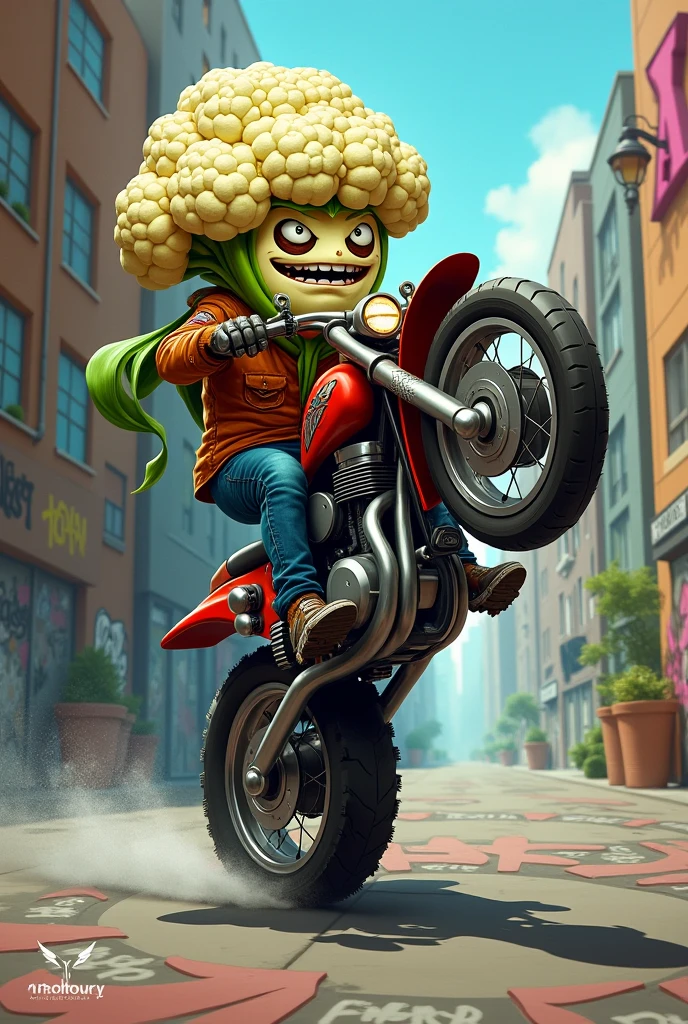 groot qui fume un cigare assis sur une moto cross avec des lunettes noir et des petites plantes de canabis qui pousse sur lui avec un maillot de foot du stade rennais rouge et noir floqué Cali weed 35 en cartoon