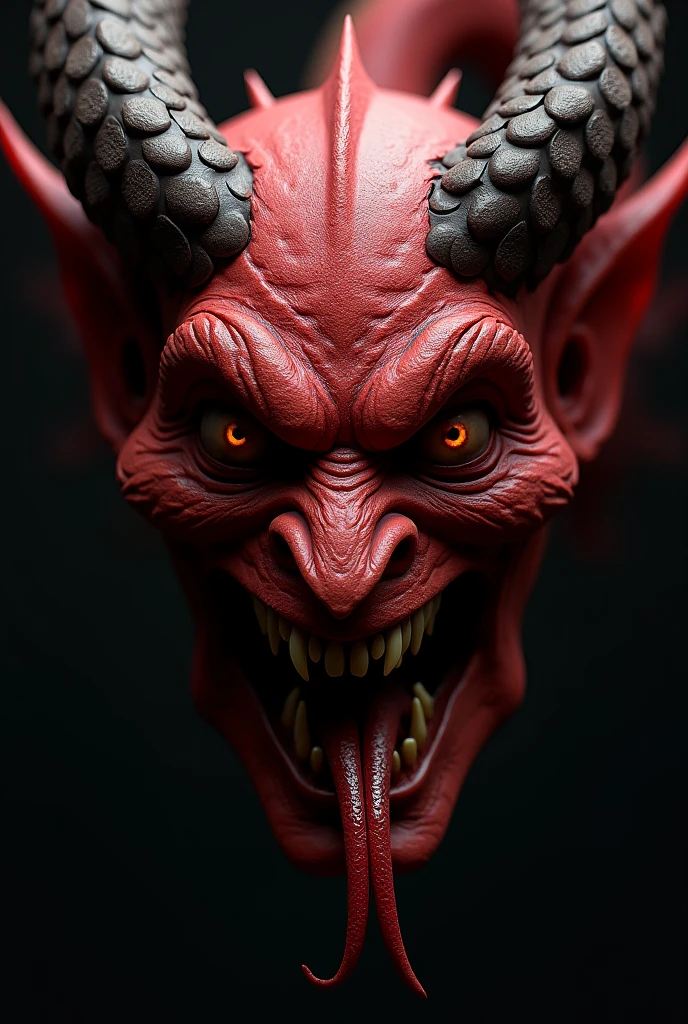 hyper realistic and highly detailed, an otherworldly horror oni creature, half body portrait, cinematic, movie still, captured in the style of Sony Alpha A7 III camera, working at American diner