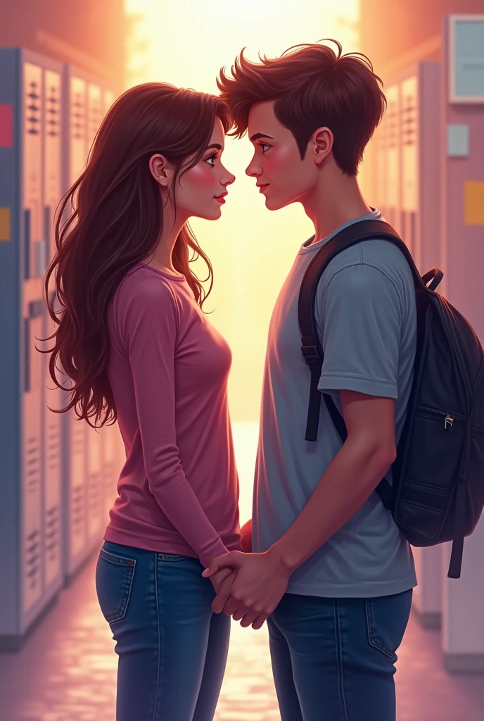 make them high school lovers and add some people like their classmates and also create a friend for the boy