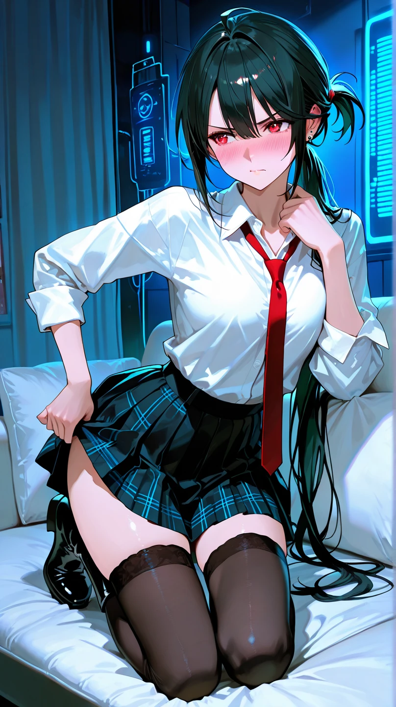 masterpiece, best quality, 1girl, long hair, bored, sitting, feet up, soles, forest 1girl, bangs, choker, necktie, ear piercing, masterpiece, best quality, 1girl, long hair, bored, sitting, feet up, soles, forest <feetPoseAnime_v11:0.6,eyebrows visible through hair, grin, gyaru, jewelry, kogal, long hair, looking at viewer, loose necktie, necktie, piercing, plaid, (比基尼),red eyes, ring, smile, solo, white shirt, 樱花树下,樱花盛开,nsfw,清澈见底湖水旁,金发,渐变头发,皎洁的月光,(美丽的夜晚)粉色乳晕,露出三角内裤,全身湿透,(两侧马尾辫),night(粉发),双马尾