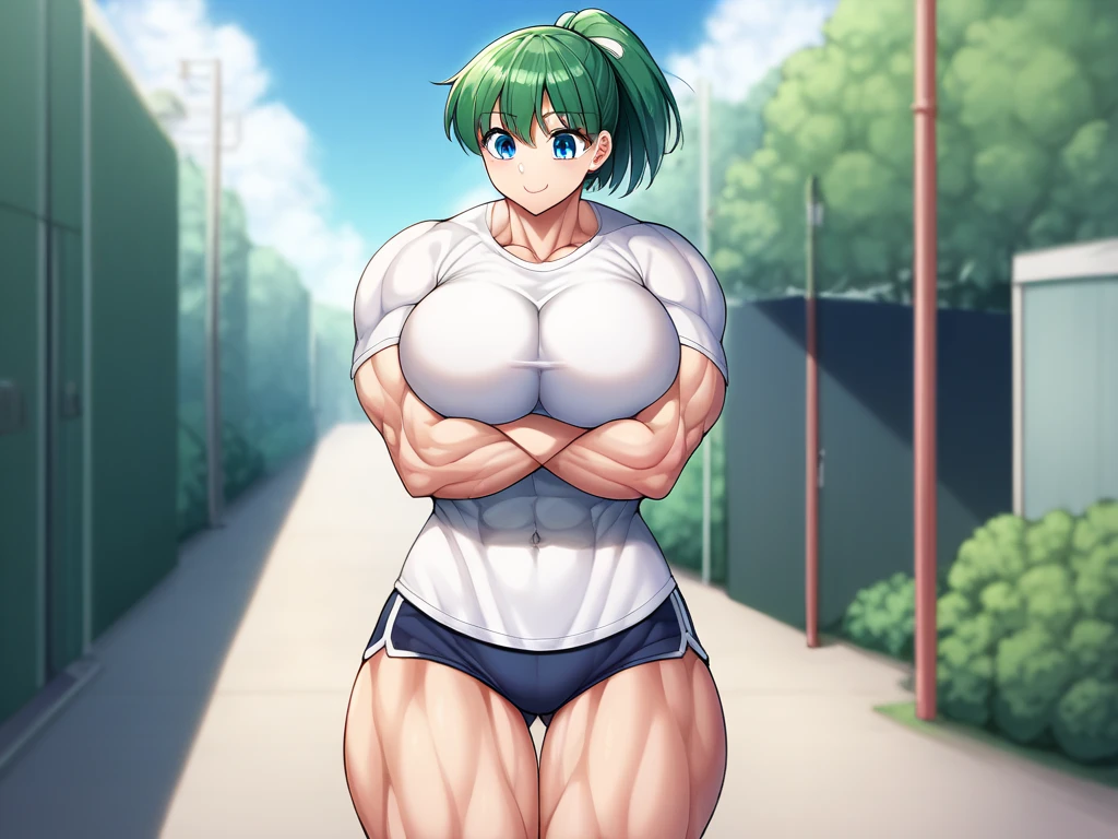 android_girl,stand_nipples,anime、completely_NUDE,Abdominal muscles、Big Breasts