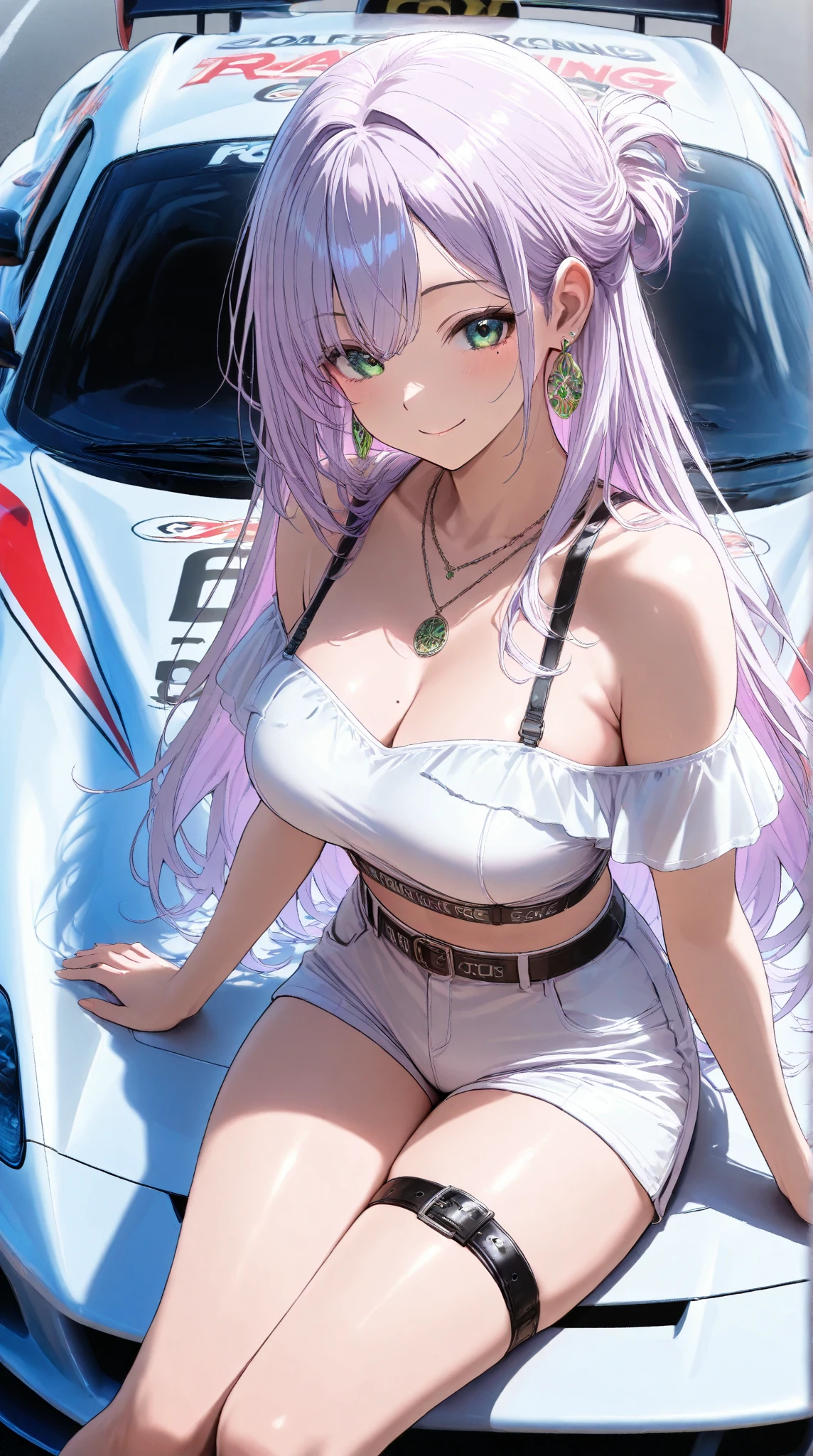 Highest quality,masterpiece,motor Show,Supermodel,smile,Completely naked,Nipples