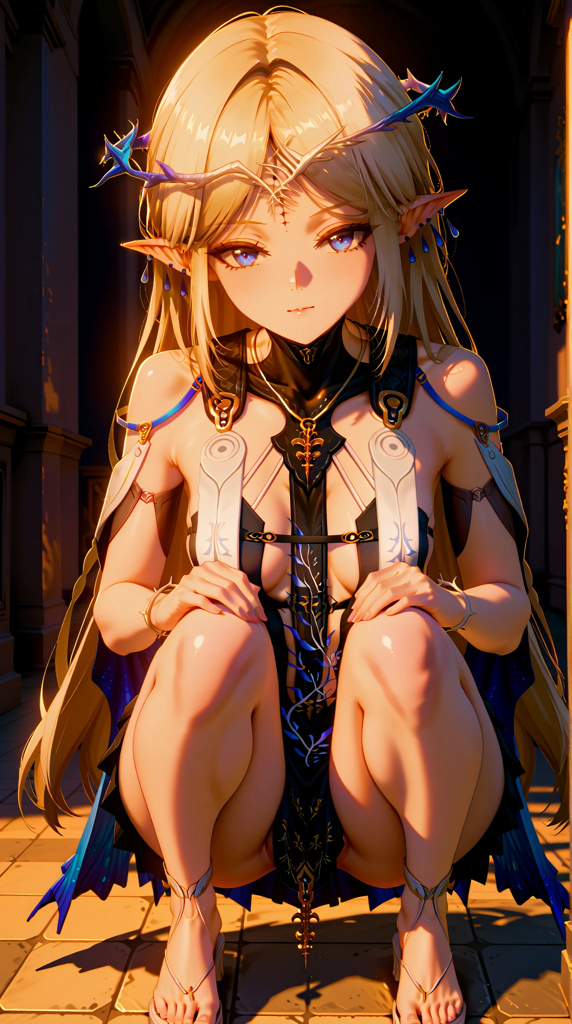 (A naked girl holding her golden armor in her hands)),((Front lighting)),(photoRealistic: 1.4),Realistic, 3D Face ,((ass pov)),(((from front(Beautiful age Italian girl:1.6), (Obscene:1.2), (Immorality:1.2), (Small breasts with beautifully raised pink areolas,:1.5) ,White skin,Perfect Anatomy,(Beautiful and toned body:1.1), A work depicting an erotically bound, nude demonic woman ,(((Two blonde, blue-eyed European girls))),((Golden armor on both arms)),((Golden armor is worn on both thighs.)),((Smiling Girl)),((Narrow eyes)),((The big wings of the archangel)),((Equipped with a shield on the arm)),((Spread your big angel wings wide)), ((Saluting with a golden rifle)),((Front lighting)),((The body is naked)),((Equipped with a shield on the arm)), Ultra-realistic capture, Highly detailed, High resolution 16k close-up of human skin. Skin texture must be natural, ((Medium Shot)),((West Shot)),((((Forward light))),((((Elegant nude elegant girl)))) ,((Slender naked)),((Two skinny naked girls of European descent)),(((A nude figure facing the viewer))),(((Small breasts and exposed genitals))),(Young girl exposes her genitals))),(((The thighs and head fit within the screen)),(((View from head to thigh))),((Beautiful and balanced body)),((Do not show anything below the thighs)),((bottomless)),((topless)),((The left and right arms and left and right thighs are equipped with golden armor.)),((ass pov)),(((from front))),(((cowboy shot))),(((standing pose))),photo realistic,master piece,((ultra detailed)),looking at viewer,smile,photorealistic,Shiny baby blonde silk hair,((She has a large hair ornament and golden armor on her belly.)),((Looking at the viewer from the front)), (((Young face and young body)),((Looking horizontally at the viewer)),(Exposing the viewer to full frontal nudity),((Face forward and look at the viewer at the same height)),((Show your naked body to the viewer with your hourglass figure)),(((Wearing a large golden hair ornament))),No underwear ,((((Naked elegant and graceful girl)))) ,((Naked from head to thighs))、((No underwear whatsoever))、((Head to knee nude shot)),((Beautiful hourglass figure)),((Wearing a cape)),((Beautiful style)),Beautiful and detailed character art, Very detailed, Girl in shiny armor, Beautiful white and shining skin, Unparalleled beauty, ((Shiny baby blonde silk hair)),Realisticな, 3D Face,Shiny Hair, Glowing Skin,((Thin Hair,No makeup,Brilliant Light)),Fantasy,Beauty products,Very detailedな顔のテクスチャ女性, ,No makeup,Brilliant Light)),Fantasy,Beauty products,Very detailedな顔のテクスチャ女性, Cowboy Shot, (Film Grain:1.1), ISO200,