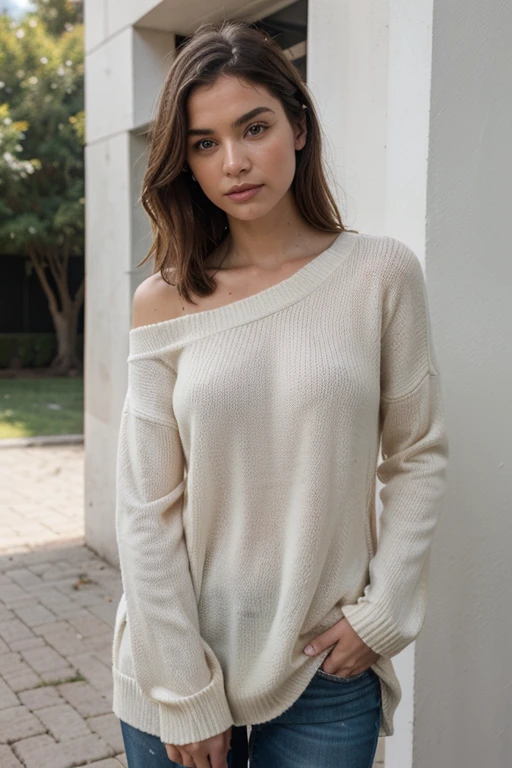 influencer-full-shot-by-stable-yogi 5. "Lifestyle influencer (ethnicity: Hispanic, age: early 40s) in a rustic, sunlit kitchen (setting: warm, inviting). She's dressed in a cozy, knit sweater (fabric: soft cashmere) with her hair in a casual updo, and minimal, radiant makeup. She's preparing a meal (action: nurturing, skilled), the kitchen filled with the golden hues of the early morning light."