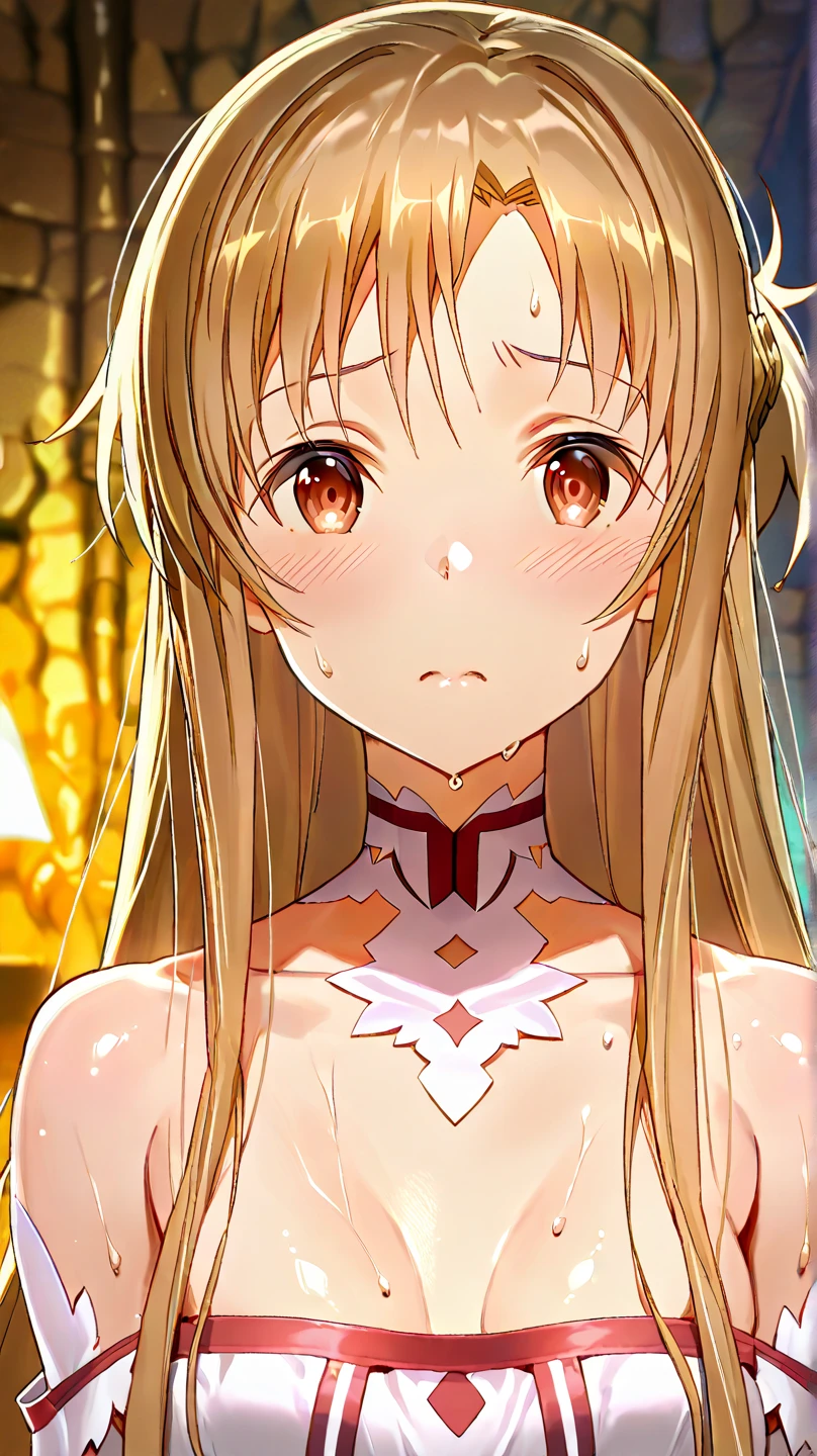cute adorable naked girl, shy, sweaty, hyper-realistic, detailed face, beautiful eyes, detailed lips, long eyelashes, gorgeous skin, amazing body, dynamic pose, natural lighting, golden hour, vibrant colors, masterpiece, high quality, 8k, ultra-detailed, photorealistic, wet, huge breats