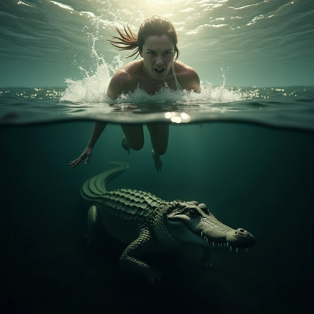 Wave Frantically A mysterious and suspenseful scene split in half — the top half shows a ...
