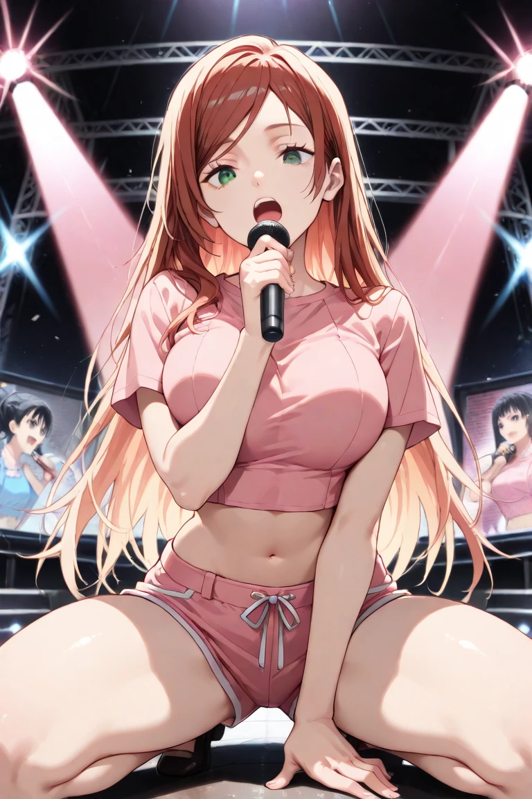 Best image quality、High resolution、masterpiece、super high quality、Spread your legs wide、Pink and black panties、Sweaty、アヘ顔でshout、Showing panties、Panties close up、In underwear、Proud face、Very large breasts、close your eyes、Cowboy Shot、Low Angle、Undressing、Opiroge、Blushing、4K quality、Close up of private parts、Lingerie、Spread your legs、Accentuate the crotch、Big ass、Zoom in on the lower body、She spreads her legs wide、Spread your legs、Slut、Black knee socks streaks、Very naughty pose、Exposed breasts and clitoris、Bitch、Show me your lower body、please sit down、My crotch is wet with love juice、Sexy face、Orgasm Face、Sticking out tongue、focus on panties、Take off your clothes、Cliona、Shooting from below the crotch、shout、Surprised expression、Seduce in the ass、Voluptuous thighs、Whipped ass、Very large 、Please open your mouth wide、Sucking penis