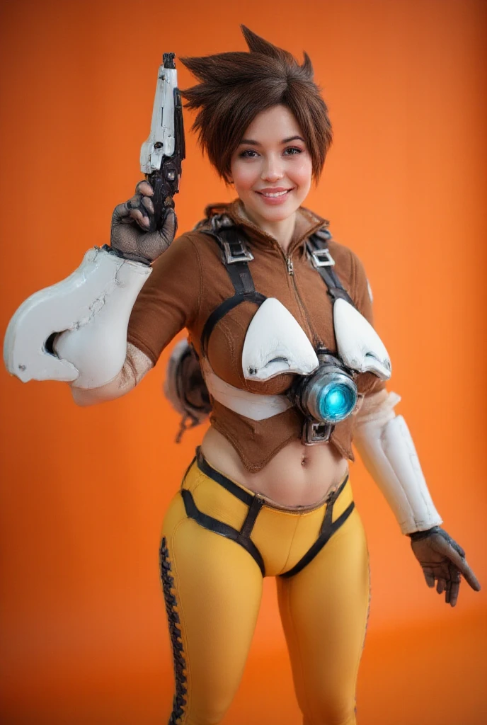 ultra-realistic image, adolescent, overwatch cosplay, athletic body, perfect ass, location usa