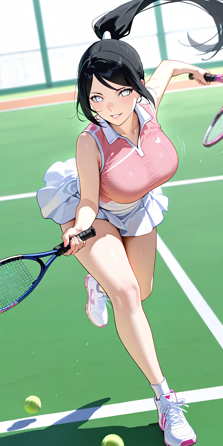 Hot anime girl playing tennis、Camel Toe、Giant tit、Nipple Puffs、Cleavage、Plump、Super big breasts、Super big butt
