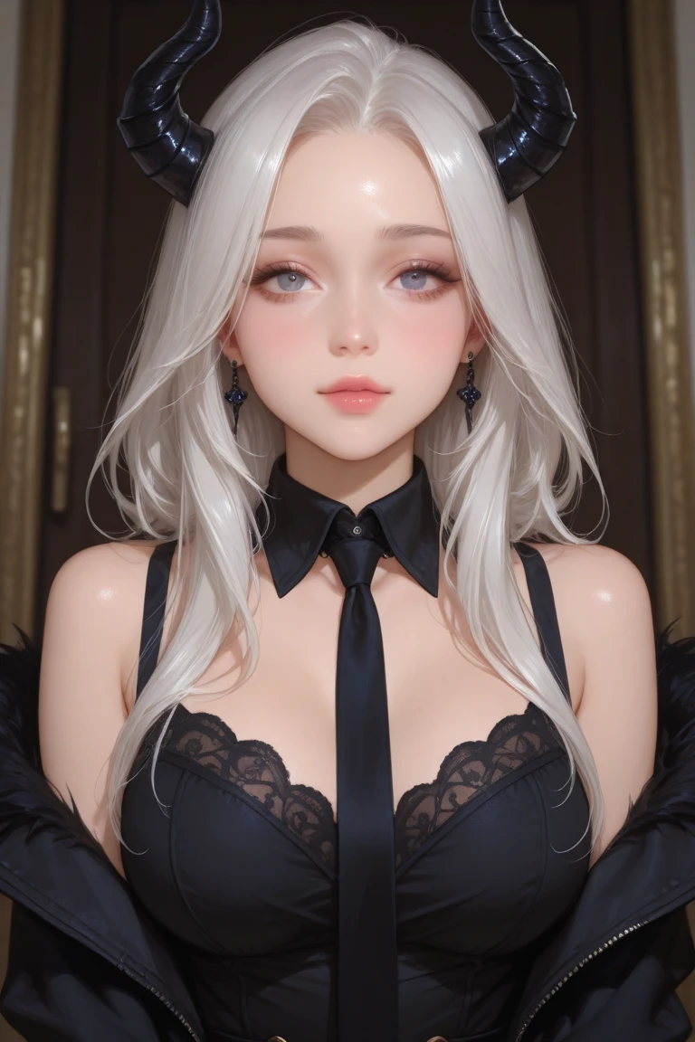1 girl, smile, shirt, mini skirt, jirai fashion, jirai makeup, big breasts、Enchanting cleavage、exquisite female body、detailed face、detailed person、perfect human body、detailed background
