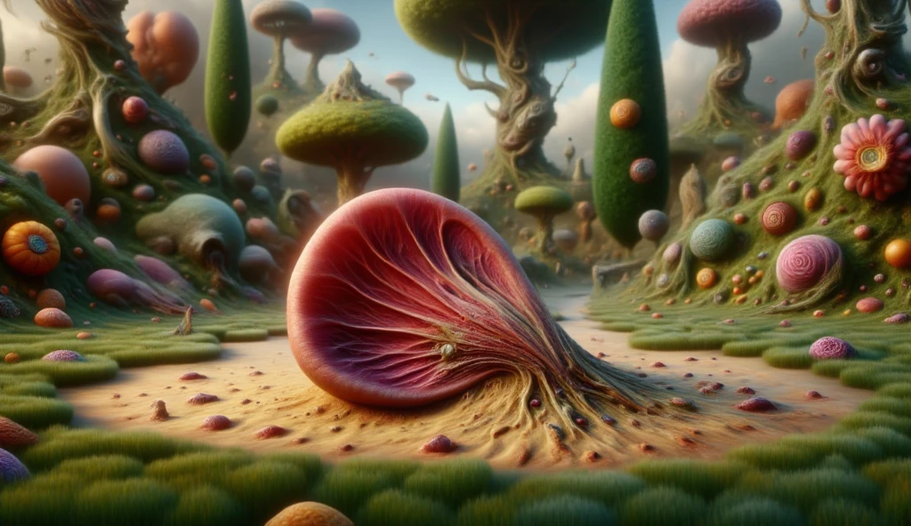 Giant mushrooms and flying nymphs