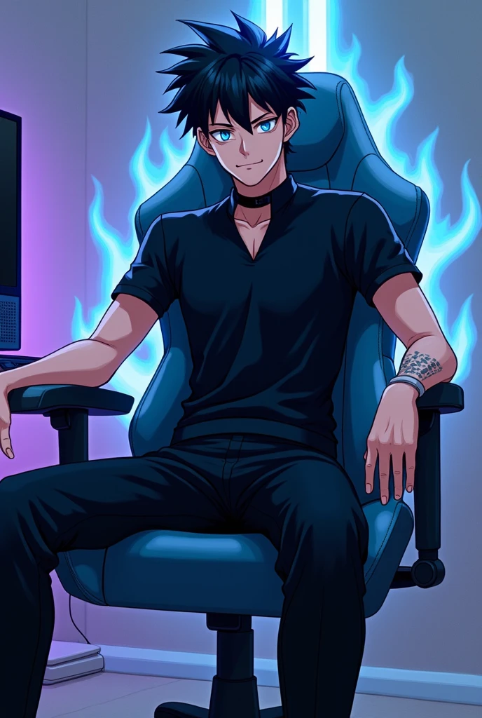 Midoriya from My Hero Academia as a hyper muscular brainwashed drone wearing a full body black shiny rubber latex gimp uniform staring blankly ahead with vapid expression at a computer screen displaying a hypnotic spiral in a restraint chair in an abandoned warehouse being brainwashed by Bakugou. Repeating mantras over and over again to turn Midoriya into another brainwashed thrall and affirm that they are nothing more than obedient minions to the villains. Hyper muscles. Hyper crotch bulge. Massive swollen crotch. Massive swollen pectorals. Thick glutes. Muscular thighs. Broad shoulders. Big traps. Massive biceps. Massive triceps. "Serve. Obey. Conform. Comply. No more self. There is no 'I.' Stare. Don't think. Accept this fate. Become a drone. Assimilate. Assimilate. ... This unit ... will assimilate.... This unit ... is ... a drone..... Drones must serve. Drones must obey. Drones must conform. Drones will comply.... This drone will assimilate. This drone will comply...." IQ drain. hypnosis. Hypnotic trance. Hypnotized. Brainwashing. Entranced. Enthralled. Dumber and dumber. Programming. Subliminals. Conformity. Assimilation.