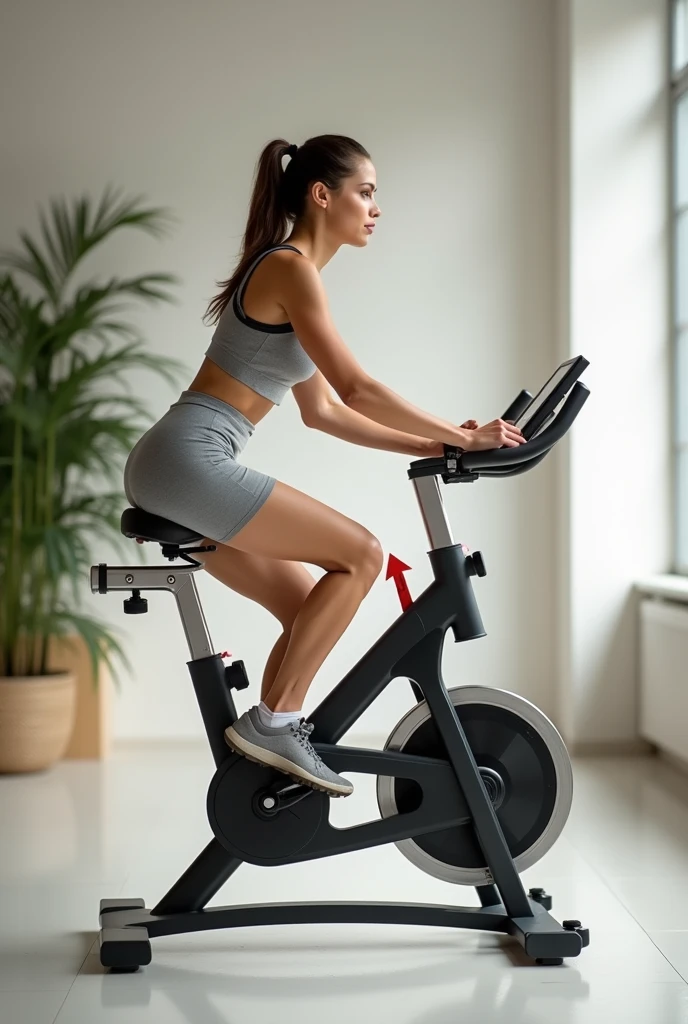 Pindiling Exercise Show a person pedaling gently on an exercise bike, with emphasis on the ...