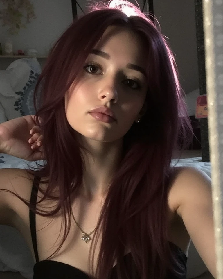 (photorealistic:1.4),8k,(masterpiece), best quality, highest quality, (detailed face:1.5),original,highres, unparalleled masterpiece, ultra realistic 8k, perfect artwork, ((perfect female figure)), narrow waist, skinny,detailed skin, epiCRealism, fcPortrait, laying in bed, white top,