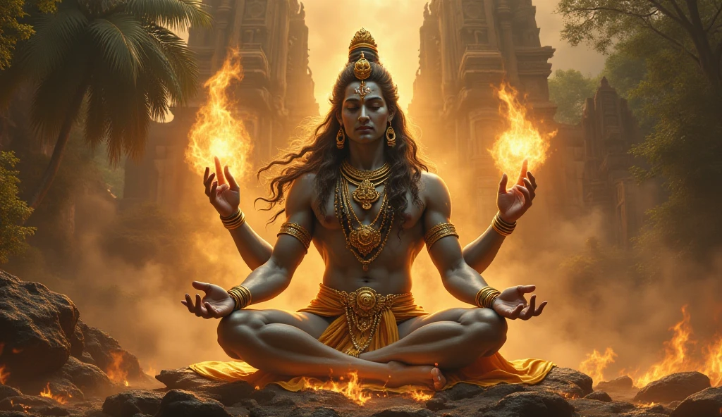 mahadev is inside the fire