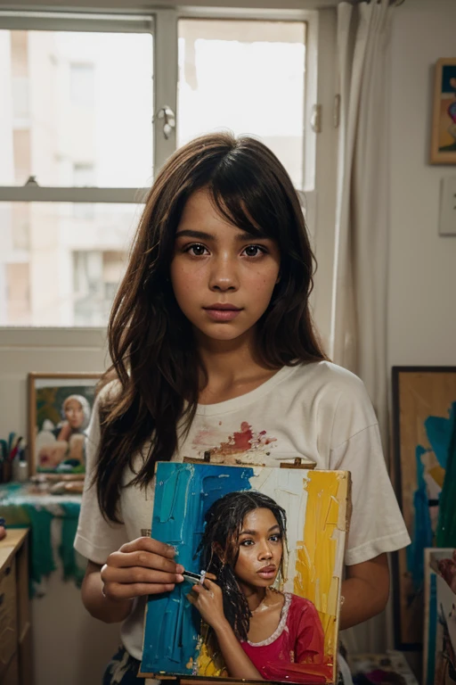 Make me an image inspired by the painting Children of Everyday Life by painter Candido Portinari 