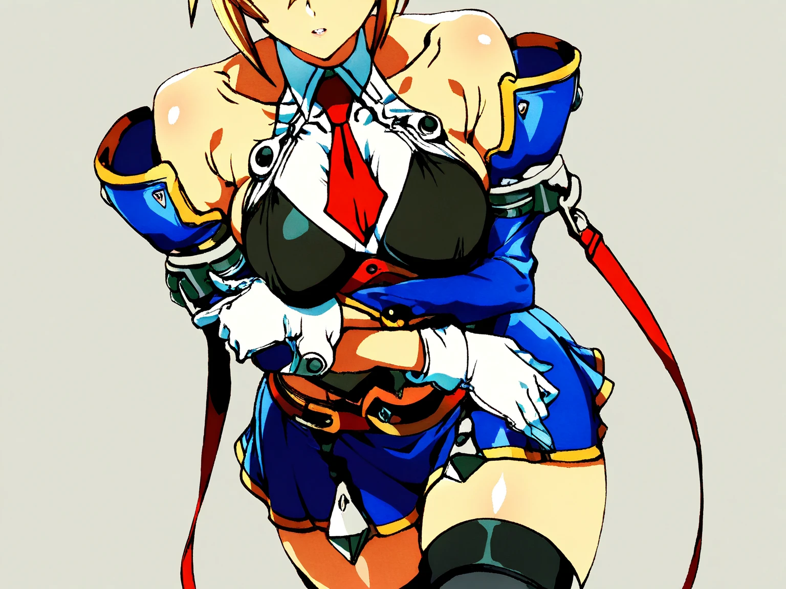 Anime - style image of a woman in a short skirt and top colored tights, 25years old、Portrait of character, renaissance, Small curvaceous, doress, Cute anime waifu in a nice dress,exteriors
