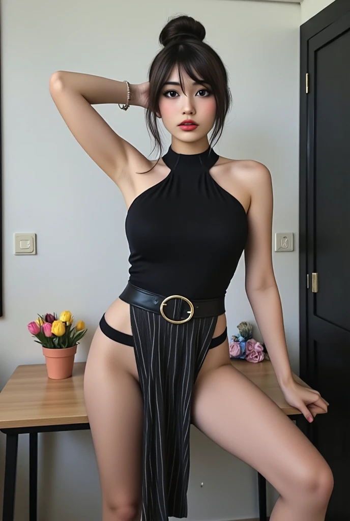8K, Photorealistic, RAWphotograph, Best image quality: 1.4)masterpiece, ultra high resolution high resolution, RE４、（1 female）, Camisole Dressium Chest、Spread your legs Sexy and bewitching Medium chest Sweaty crotch Wet crotch touched hair Wet wet crotch Seductive angle, 右腕と右foot, correct position、delicate, Tabletop, Beautiful details, colorful, Finely detailed,Detailed lips, Exquisite dress, (1 female:1.1), (ゴージャスin美しい30歳のセクシーな韓国人女性:1.1), (50mm Sigma f/1.4 ZEISS Lenses, F1.4, 1/800s, ISO100, photograph:1.1),Medium chest ,(Realistic:1.1), 一人in, up looking_in_Audience, Tall Woman, ,Smile, from_front, earrings, slim_foot, skinny, thigh_gap, model, Lens flare, choker,(blouse:1.3),Traditional_彼らは望んinいます,One boy, vaginal, throw,Medium chest、Lifting the hem of the party dress:1.5、Lifting the hem of the party dress:1.3、You can see inside the dress:1.3、Wear a dress:1.5、(garter belt+Stockings:1.3