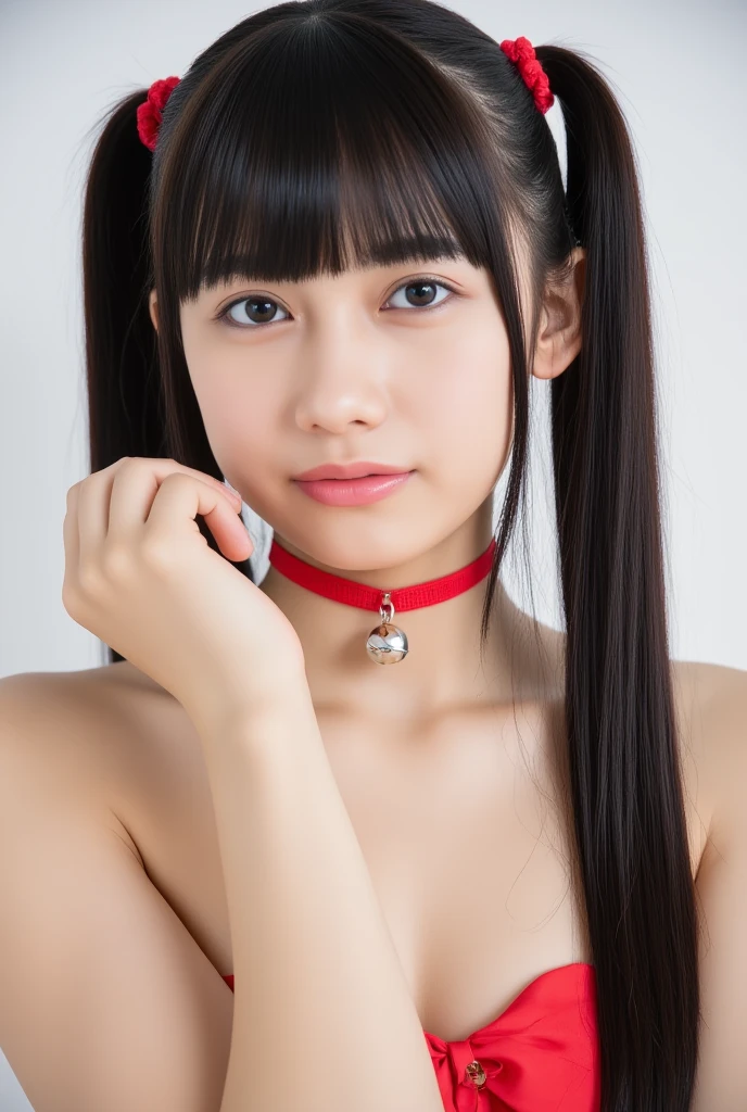 triangle-bikini,(open mouth:1.5),(tongue out:2),Kneeling,Hands between legs,Collar with leash,front view,from above,cowboy shot,(1girl,Beautiful 14 year old girl,ager),((Slender,Small breasts,Small face,)),(looking at viewer),Black Hair,bangs,straight,Beautiful and detailed,balcony,Poolside in the background
