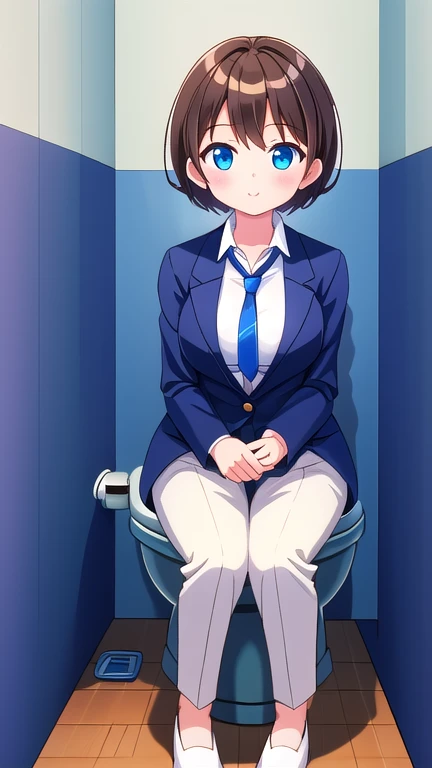 (1 person、alone), Beautiful woman, ((Anatomically perfect body)), Slender、(OL, office lady)、(Short sleeve blouse、vest、Pencil Skirt)、 (Look down, face down:1.1)、 years old、(Highest quality)、Black Hair, (half updo:1.2), (Inner thighs, Leaning forward:1.1)、(squat)、(office)、(8K, High resolution)、(shy:1.4)、small breast, (steam:1.1), (embarrassed:1.3)、High definition face、(Pussy juice:1.2), (Hug your chest), High heels